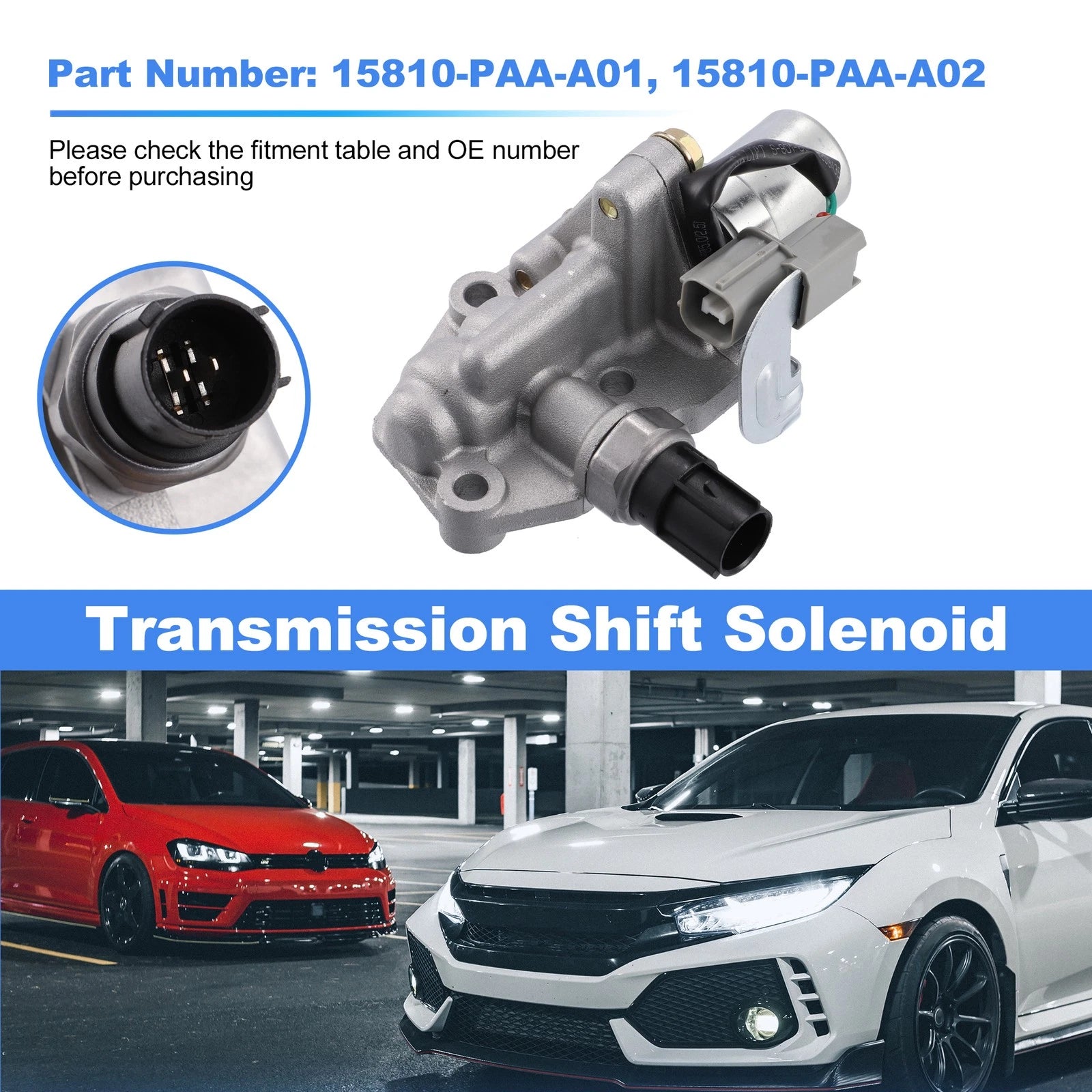 Transmission Shift Solenoid 15810-PAA-A01 for Honda Accord (1998–2002)
