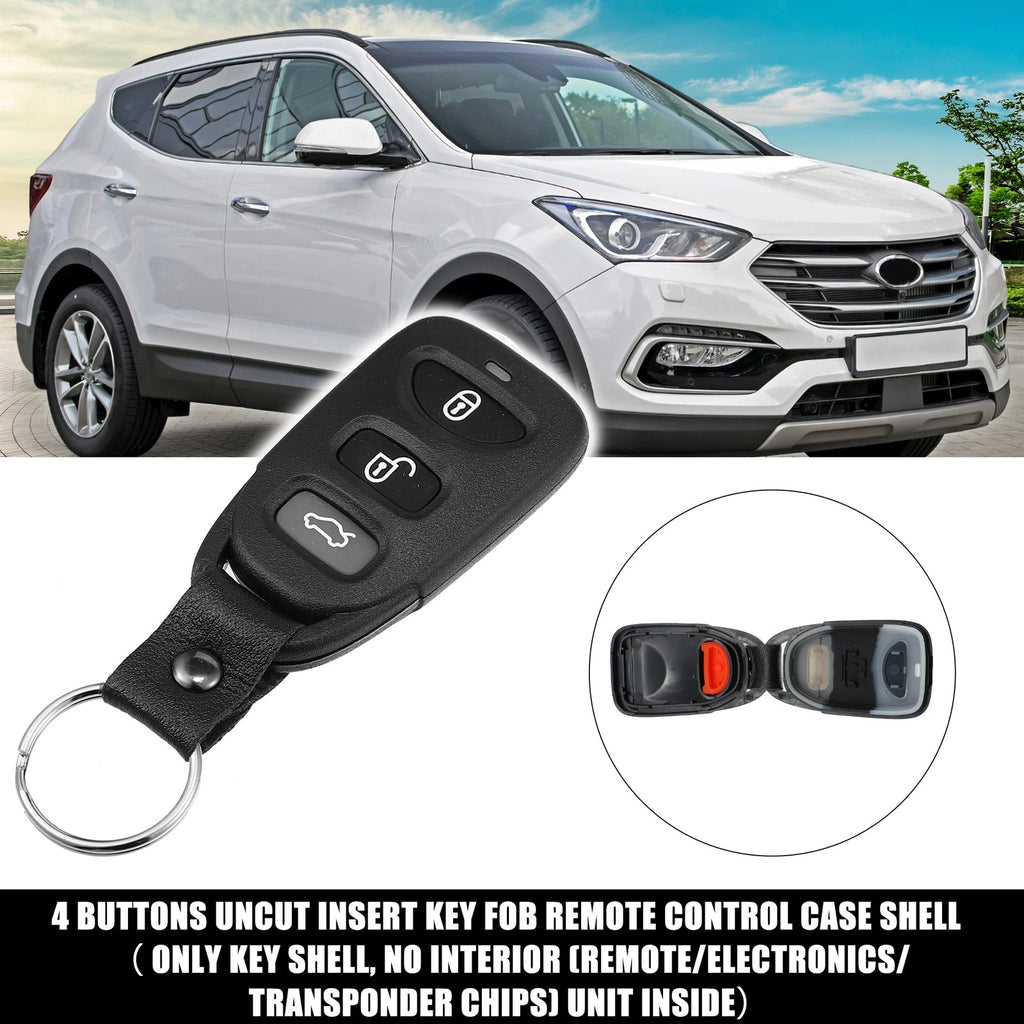 Set of 4 Keyless Entry Remote Key Shell Covers for Hyundai Kia (No Chip) 723115018516
