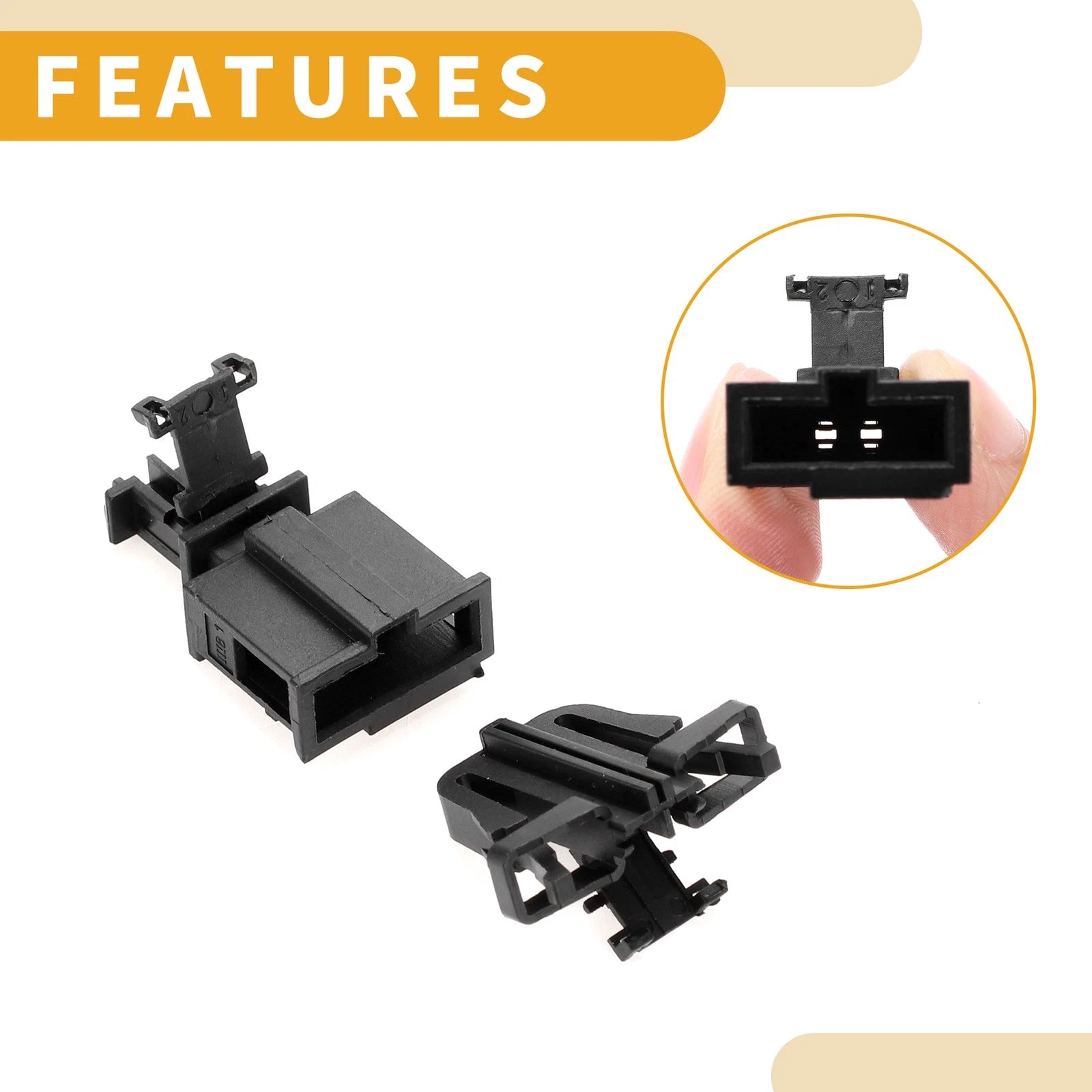 2 Pin Car Tweeter Connector Plug for Audi (No. 3B0972702/3B0972712)