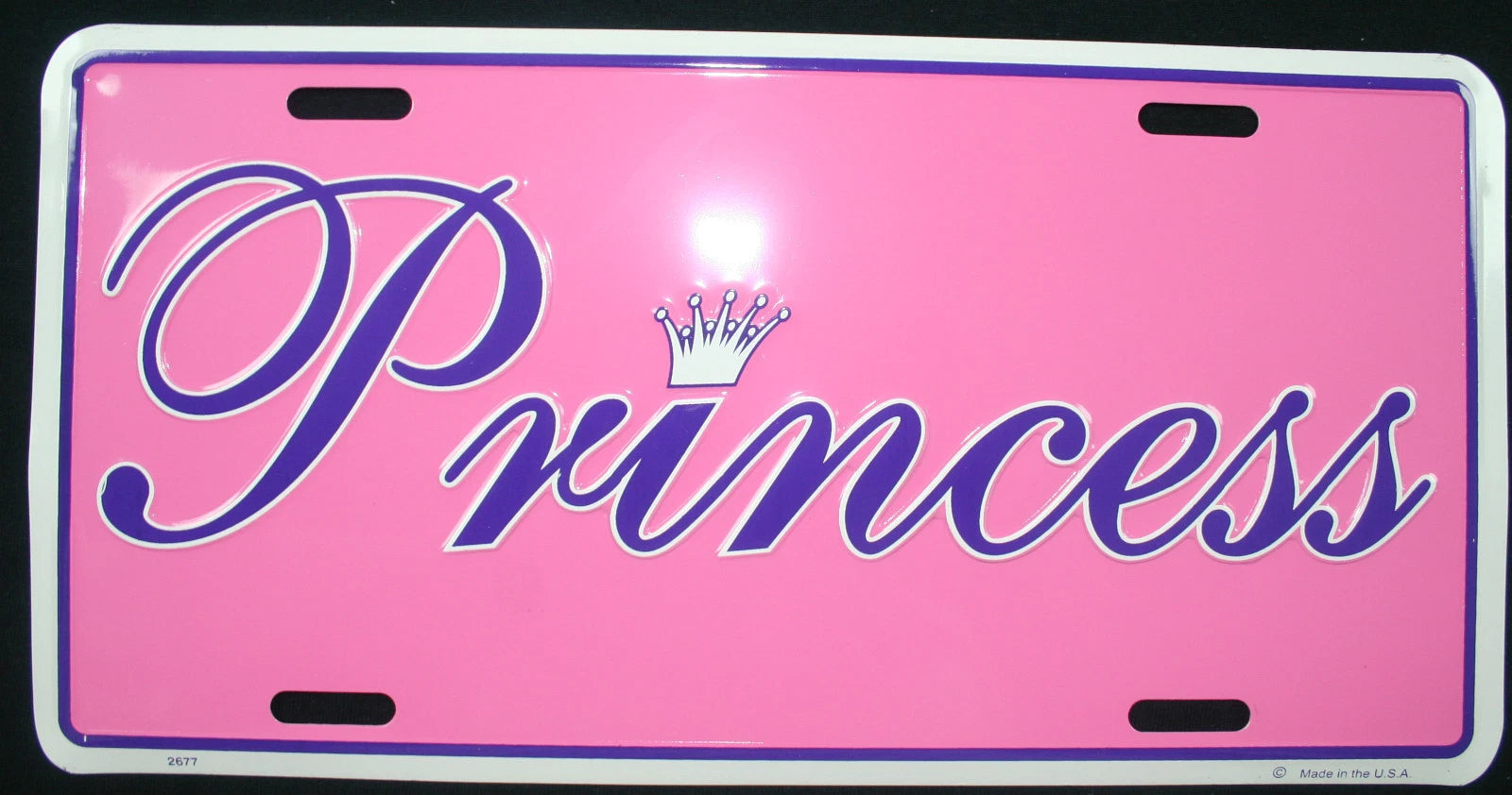License Plate Tag for Car Truck - Im The Princess Pink