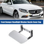 Bumper Headlight Washer Cover for Mercedes ML (2012-2015) Silver Tone
