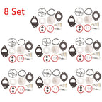 Set of 8 Carburetor Overhaul Kits for Briggs & Stratton (Nikki) 796184