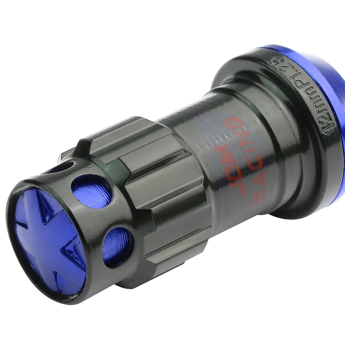 20Pcs Blue Aluminum M12x1.25 Close-End Rim Lug & Lock Nuts for Universal