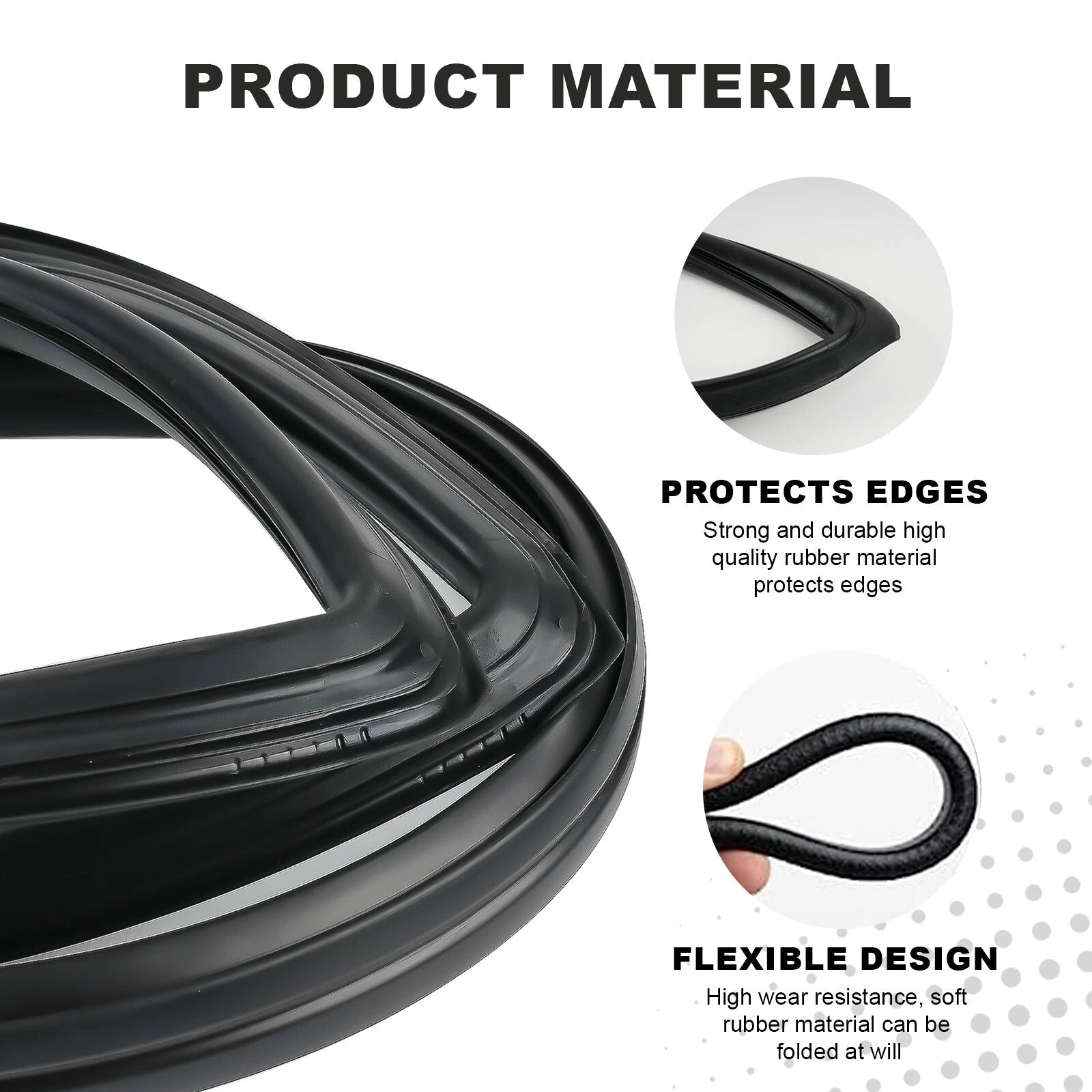 Front Windshield Rubber Seals for Toyota Hilux 4-Runner LN50 (1984–1988)