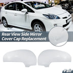 Pair Rearview Mirror Cover Cap White for Toyota Prius (2010–2012)