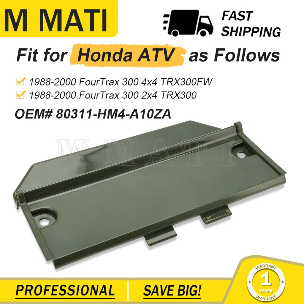 Battery Cover for Honda Fourtrax 300 TRX300 (1988–2000) - Green Plastic