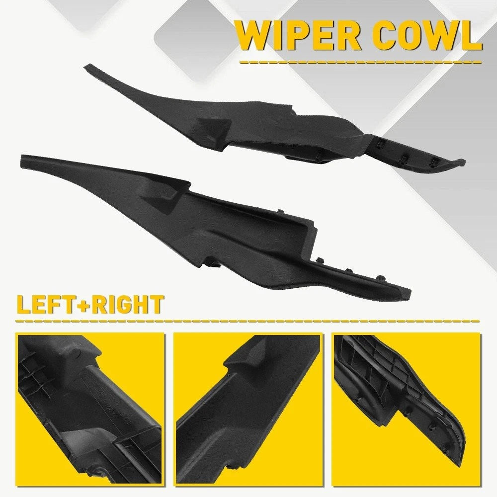 Pair of Front Cowl Windshield Wiper Motor Cover Trim for Honda Civic (2016–2021)