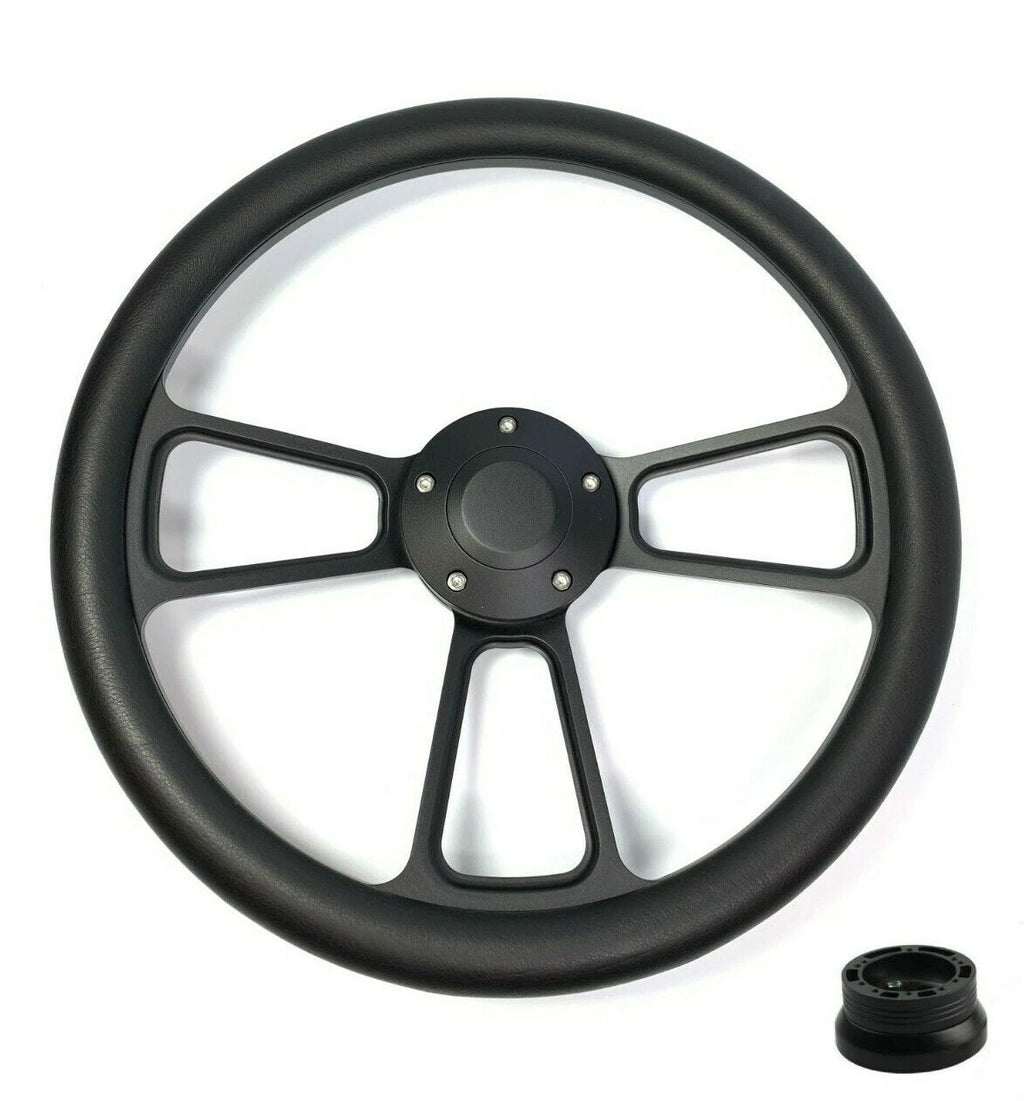 14 Inch Black Leather Steering Wheel Cover for Toyota Hilux (2005–2015)