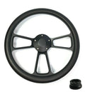 14 Inch Black Leather Steering Wheel Cover for Toyota Hilux (2005–2015)