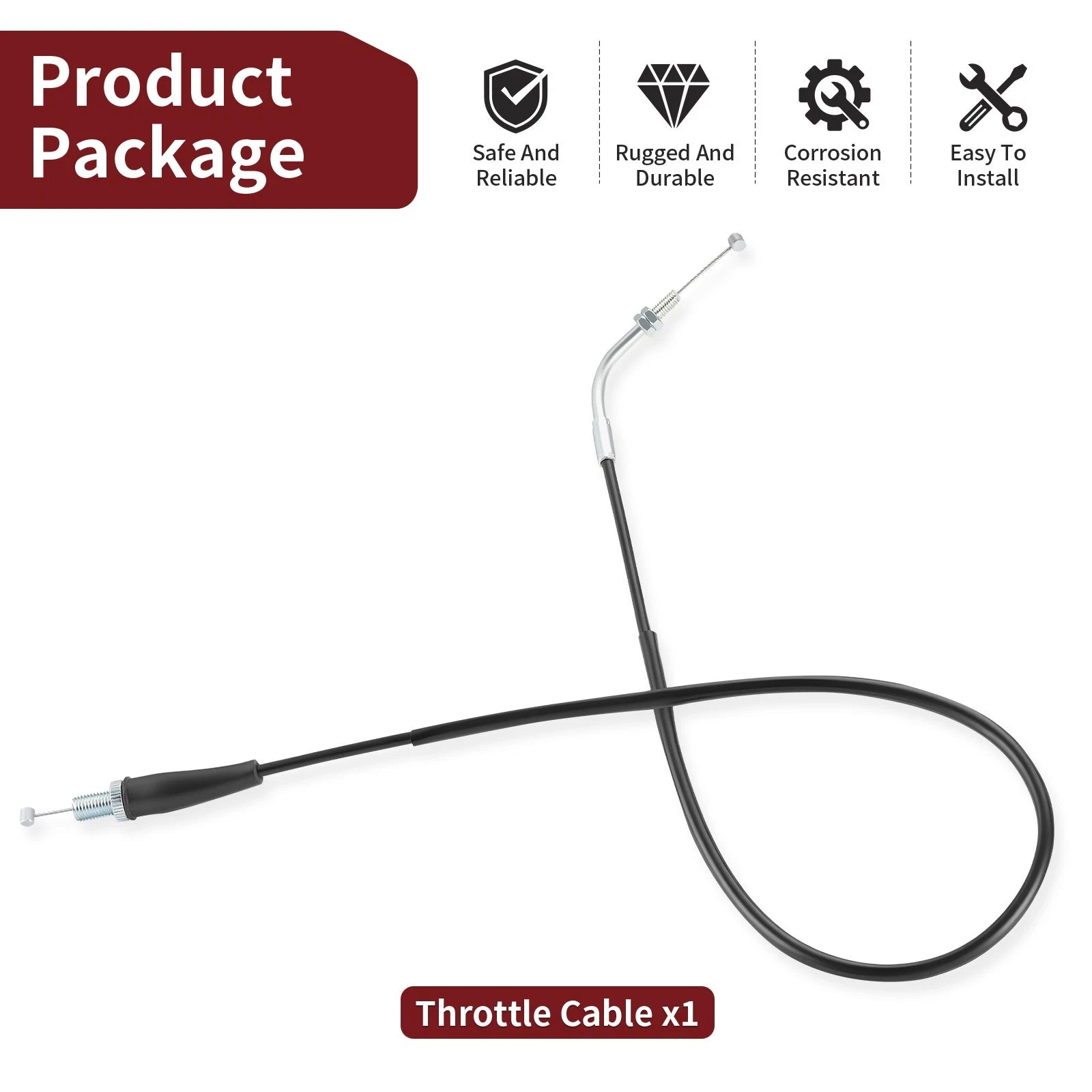 Throttle Cable for Kawasaki Prairie 360 KVF360A KVF360C (2003–2013)