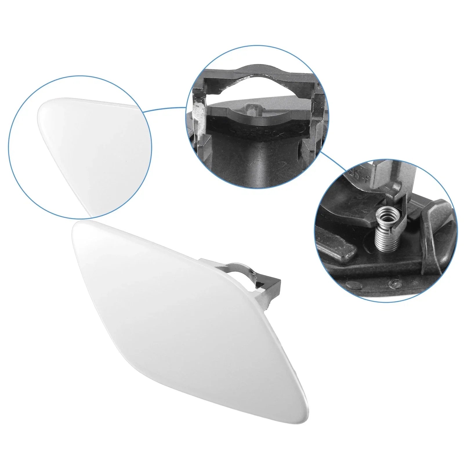 Front Right Bumper Headlight Washer Nozzle Cover Cap for BMW 328i White