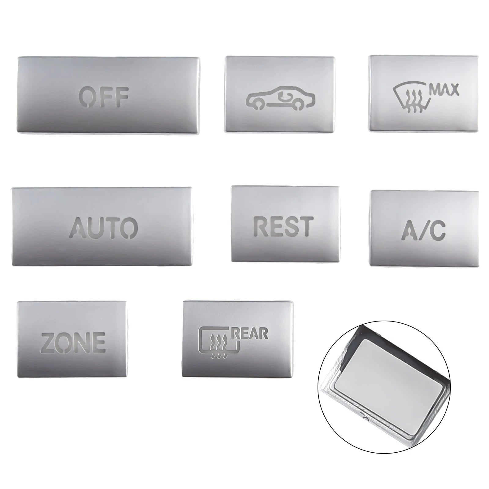 8X Console AC Buttons Cover Trim for Mercedes E Class W212, C207 (2009–2015)