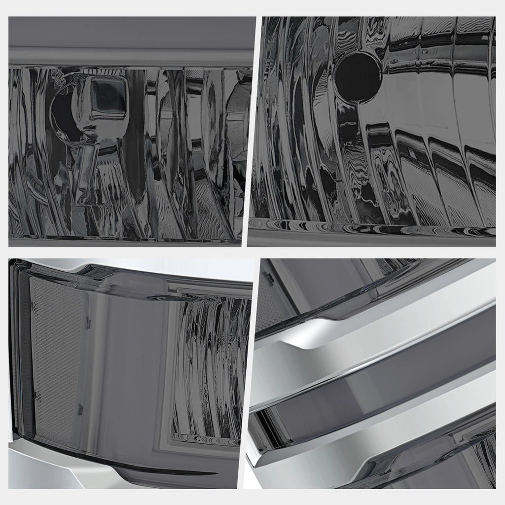 Square LED DRL Sequential Turn Headlights for Silverado 1500 (2014–2015)