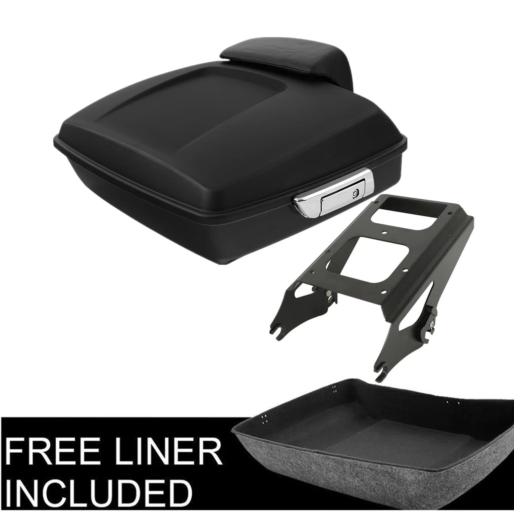 Matte Chopped Trunk Mount Rack for Harley Road Glide King (2009–2013)