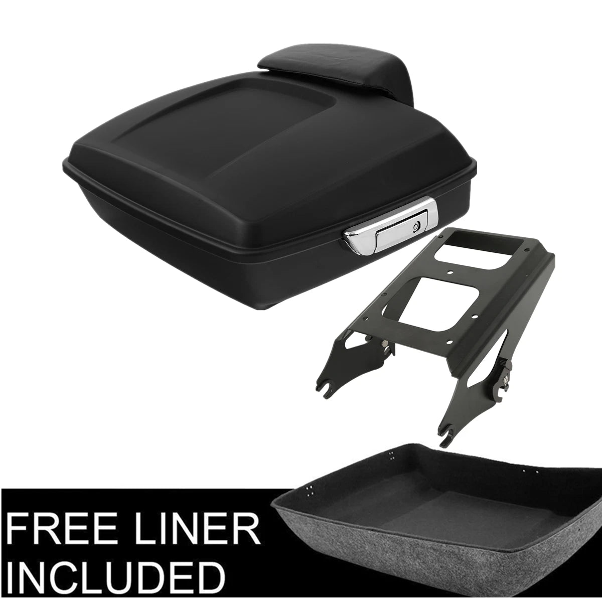 Matte Chopped Trunk Mount Rack for Harley Road Glide King (2009–2013)