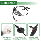 ABS Wheel Speed Sensor No. 599304R000 for Hyundai Sonata (2012) 1 Pcs Right Rear