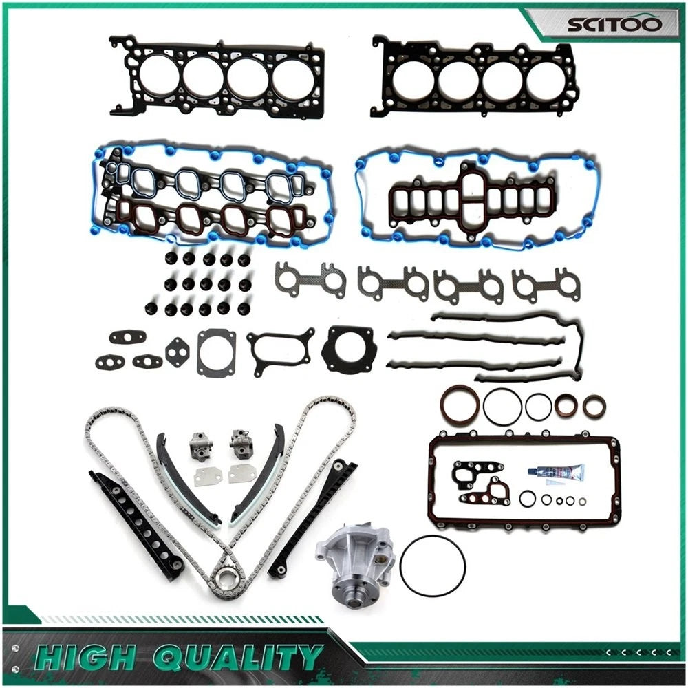 Timing Chain Kit, Full Gasket Set, Water Pump for Ford F-250 (1999)