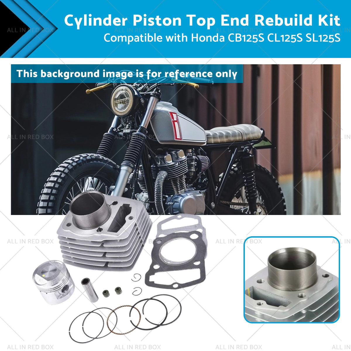 Cylinder Piston Top End Rebuild Kit for Honda CB125S (1971–1985)