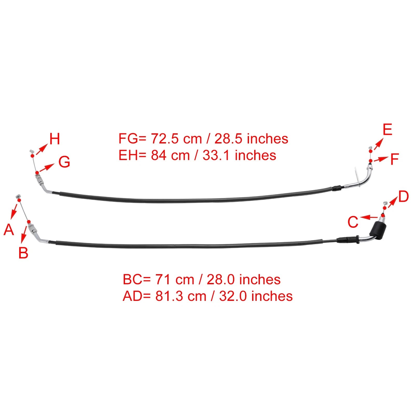 Throttle Cable Wire for Suzuki GSXR600 GSXR750 (2011–2023) Black