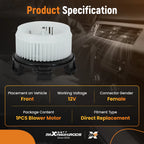 A/C Heater Blower Motor for Pontiac Vibe, Scion tC, xB, Toyota Corolla (2003–2015)
