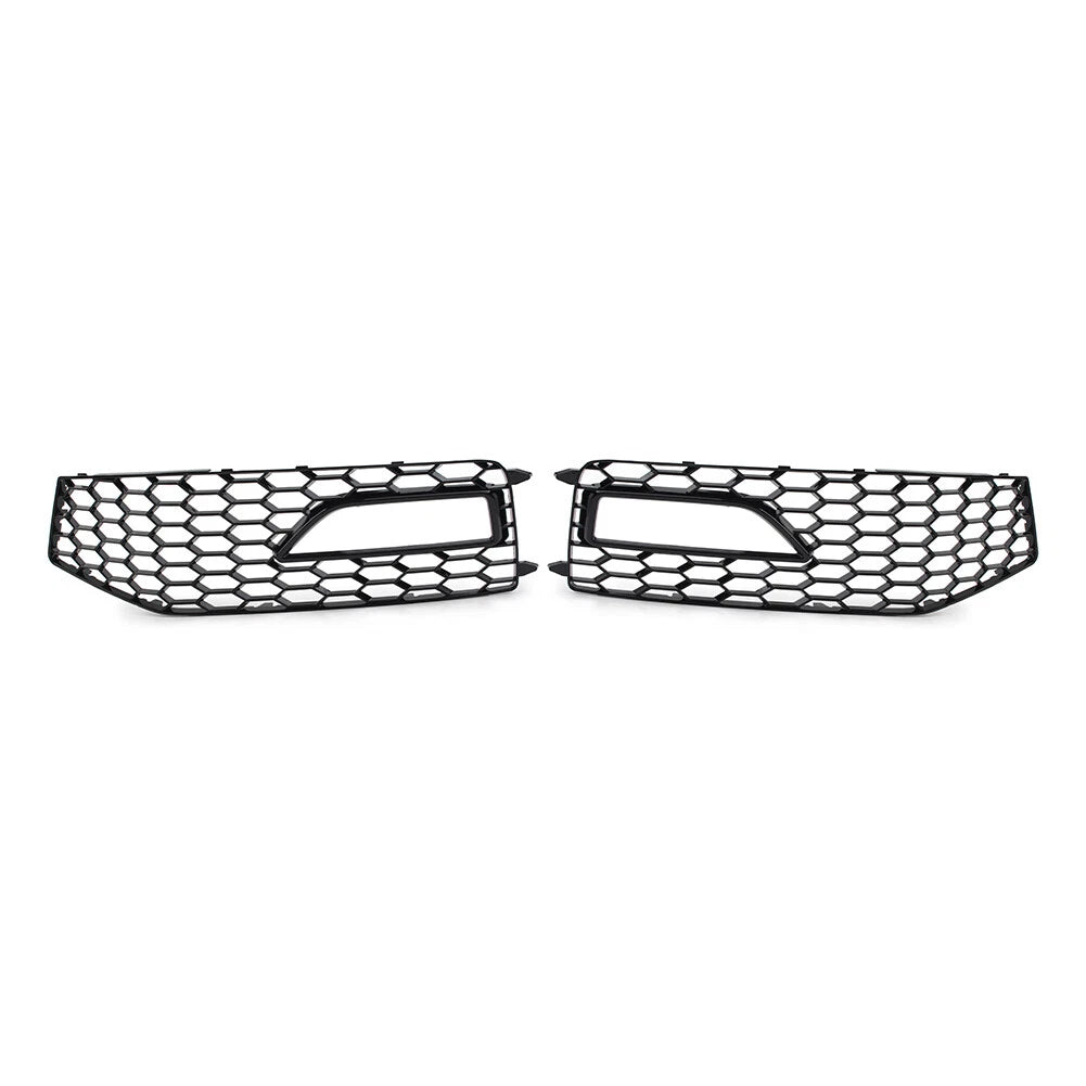 2X Honeycomb Front Bumper Fog Light Grille Cover for Audi A4 B8.5 S4 RS4