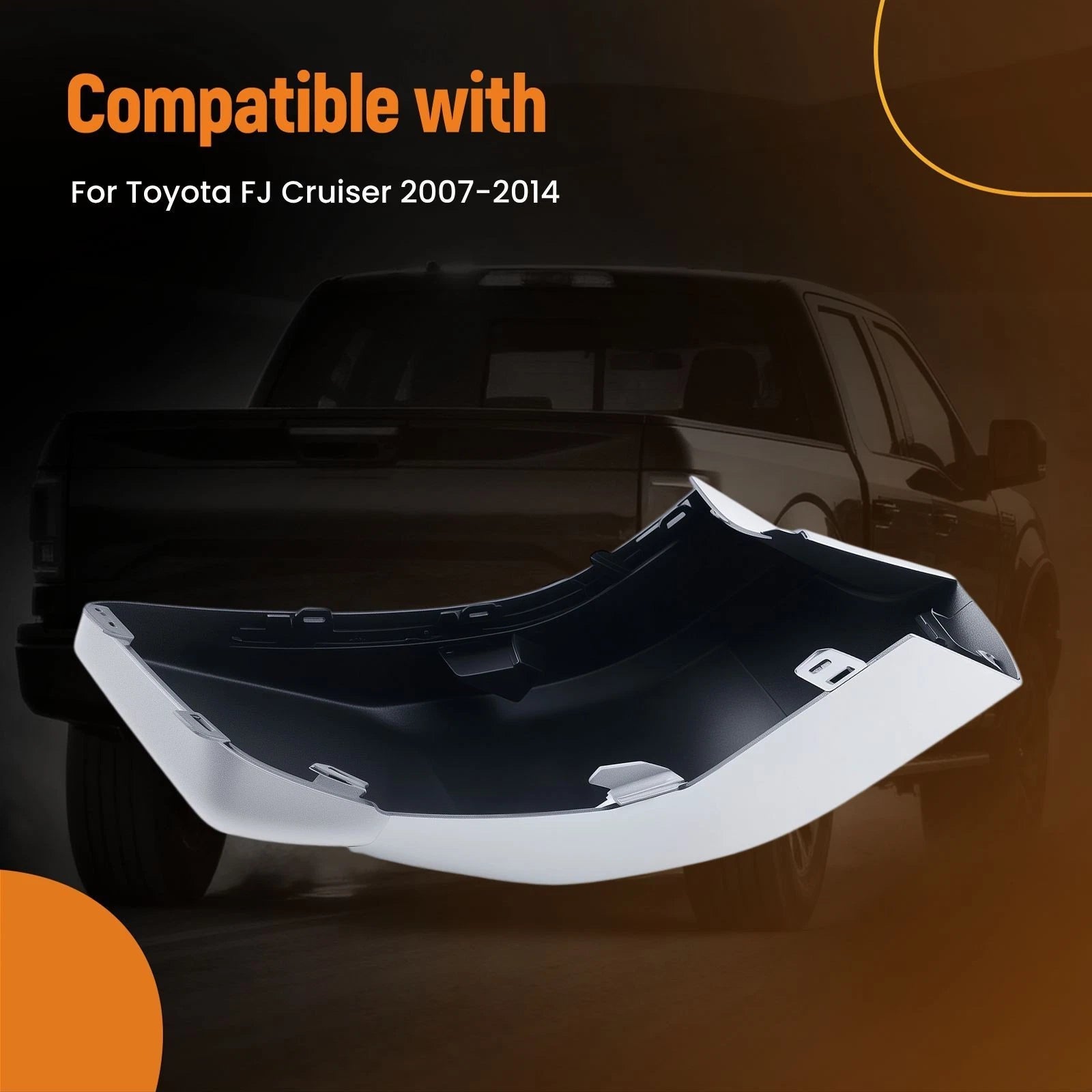 Bumper End for Toyota FJ Cruiser (2007–2014) Rear Right Silver TO1105121