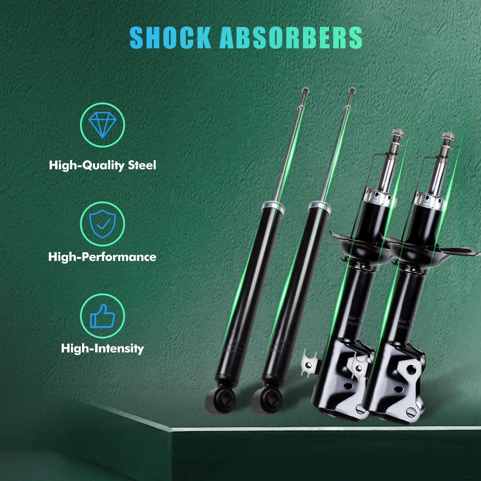 Set of 4 Struts for Toyota Echo (2000–2005)