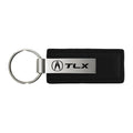 Black Leather Keychain KC1540.TLX - Officially Licensed for Acura TLX