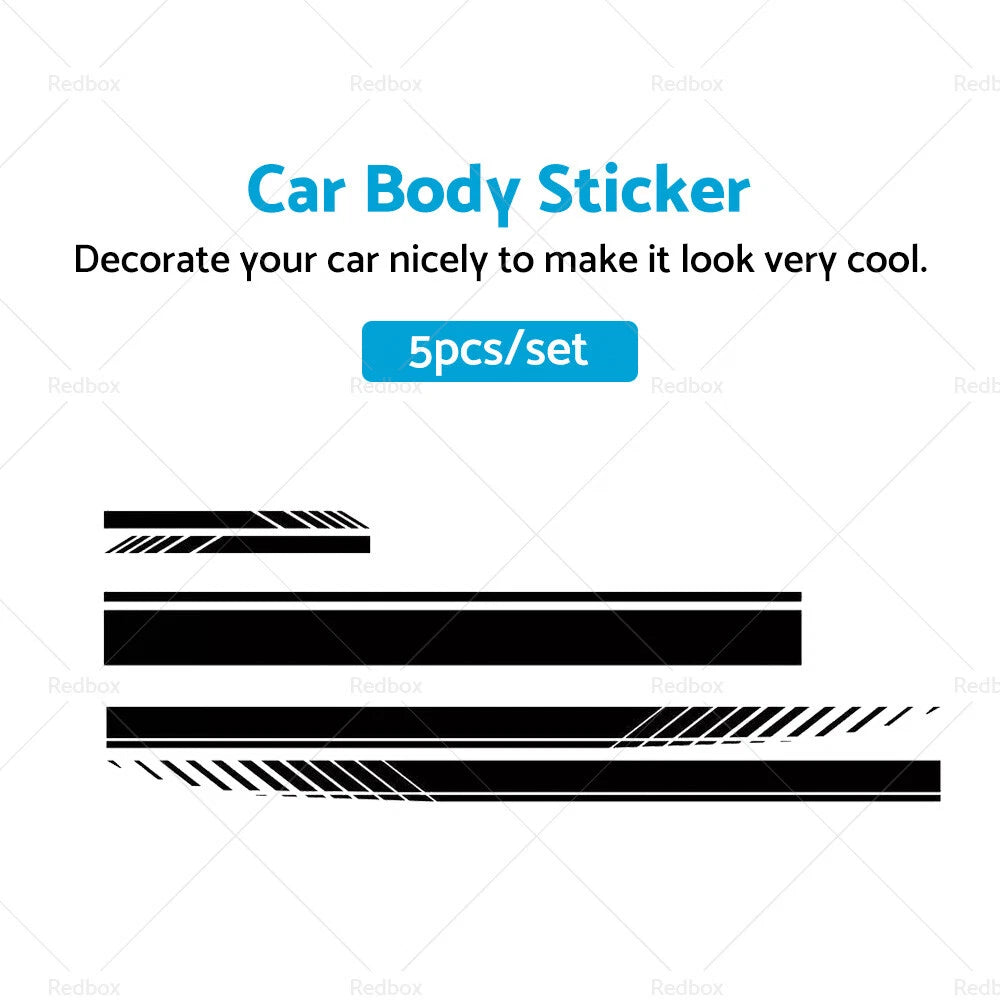 5x Long Stripe Graphics Car Side Body Sticker Vinyl Decal Universal