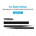 5x Long Stripe Graphics Car Side Body Sticker Vinyl Decal Universal