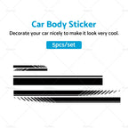 5x Long Stripe Graphics Car Side Body Sticker Vinyl Decal Universal