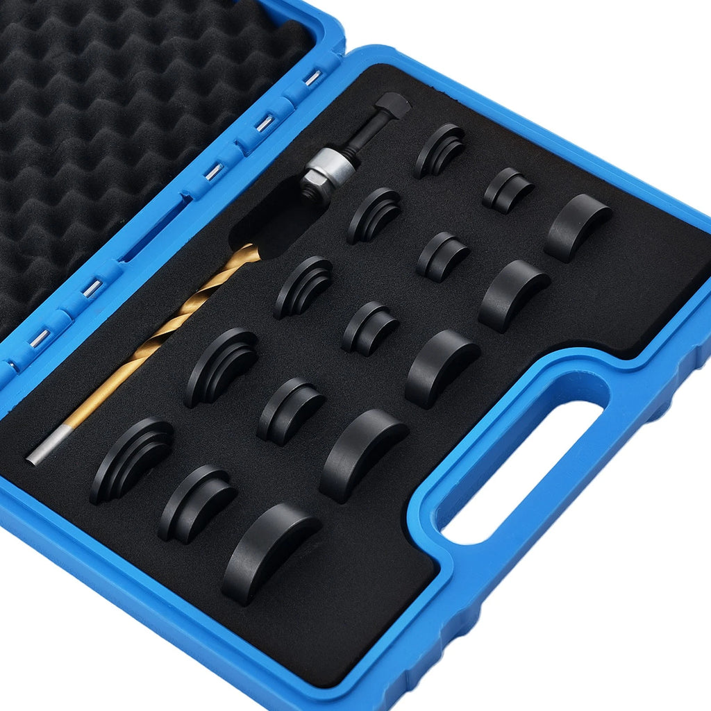 Set of 17 Parking Sensor Hole Cutter Tools 17mm - 32mm