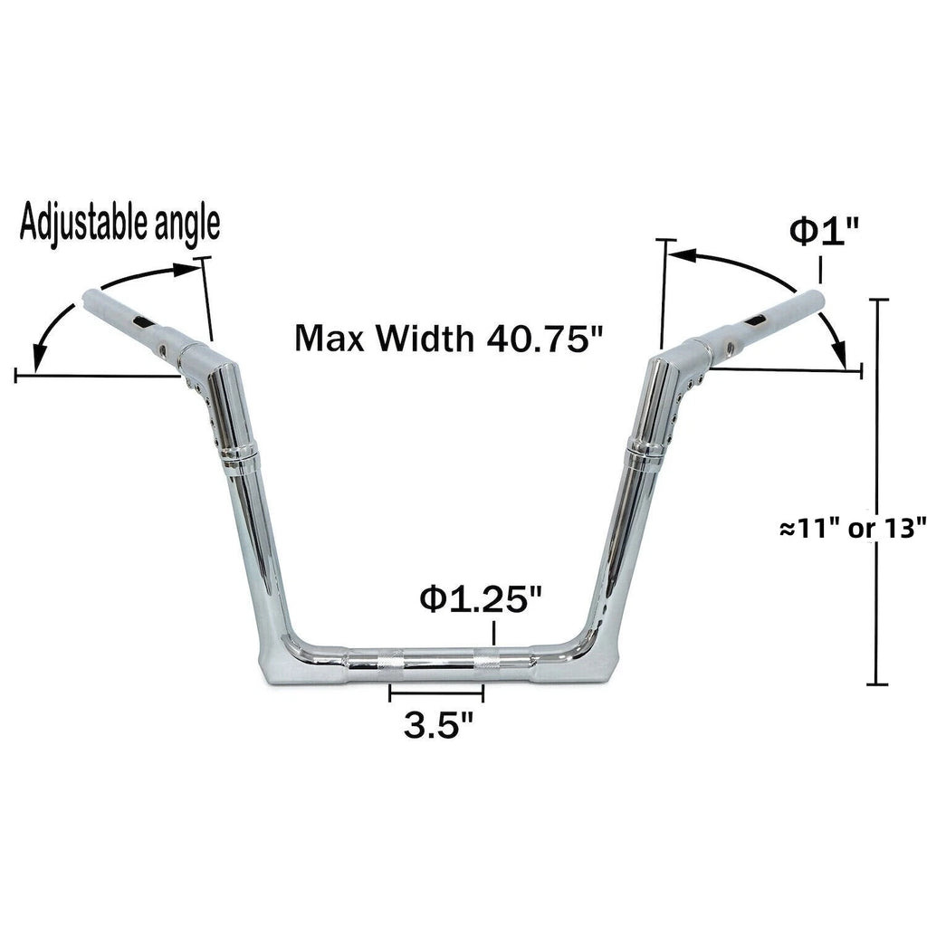 1.25" Handlebar for Harley Road Glide FLTRX FLTRU FLTRXS (2015–2021) 10" 12" Rise