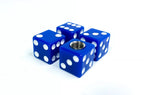 Tire Valve Stem Caps Replacement Set of 4 for Blue White Dice Car Truck ATV (Hot Rod)
