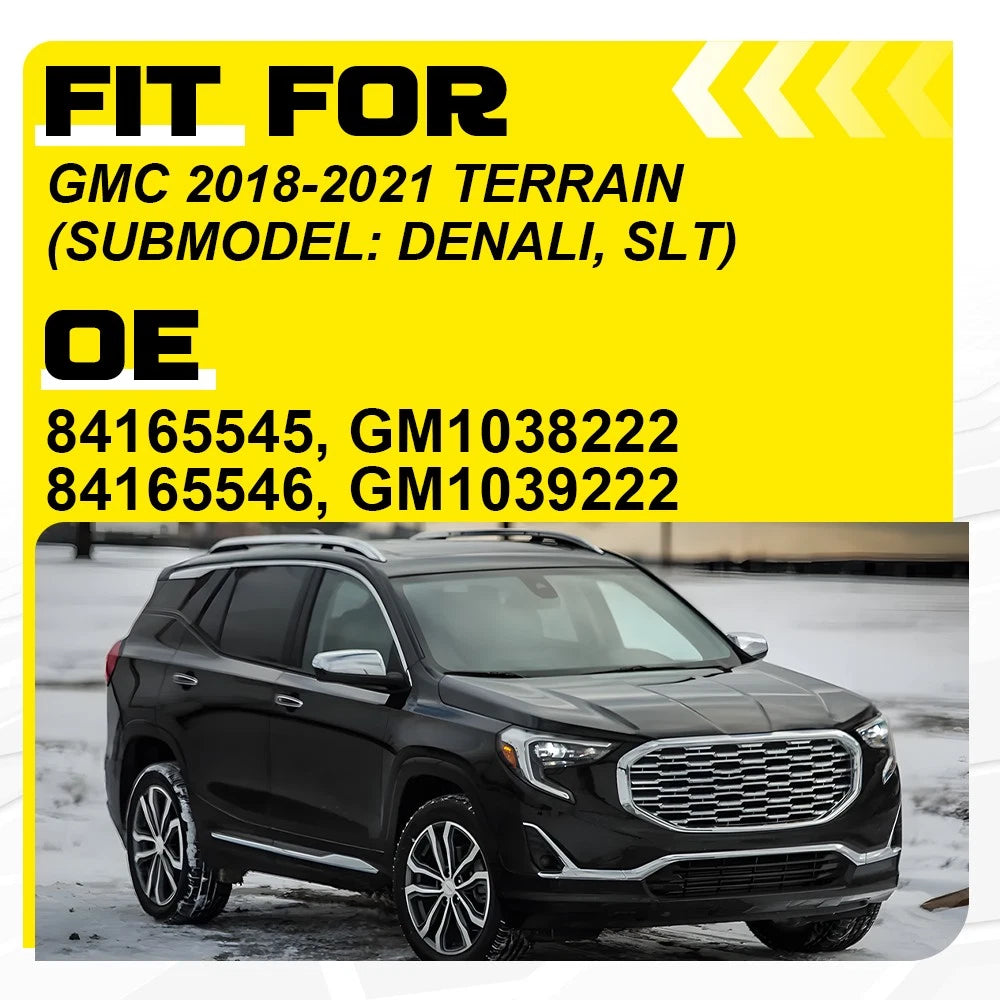 2X Front Bumper Fog Light Cover for GMC Terrain SLT (2018–2021) 84165546