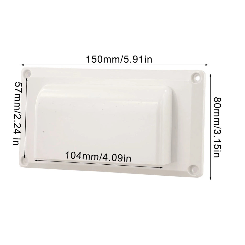 White ABS RV Side Vent Cover for Trailer Boat Yacht