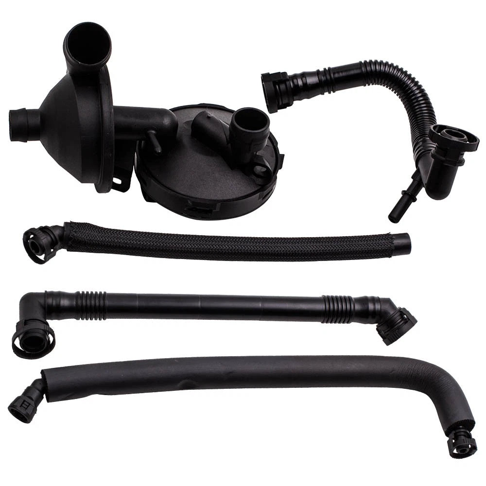 5 Pc Crankcase Vent Valve & Breather Hose Kit for BMW 3 5 Series X3 X5 Z3 Z4 (1998–2021)