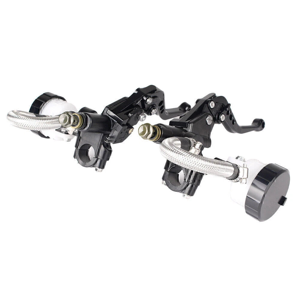 Clutch Brake Levers Master Cylinder Reservoir for Universal Motorcycle (7/8")