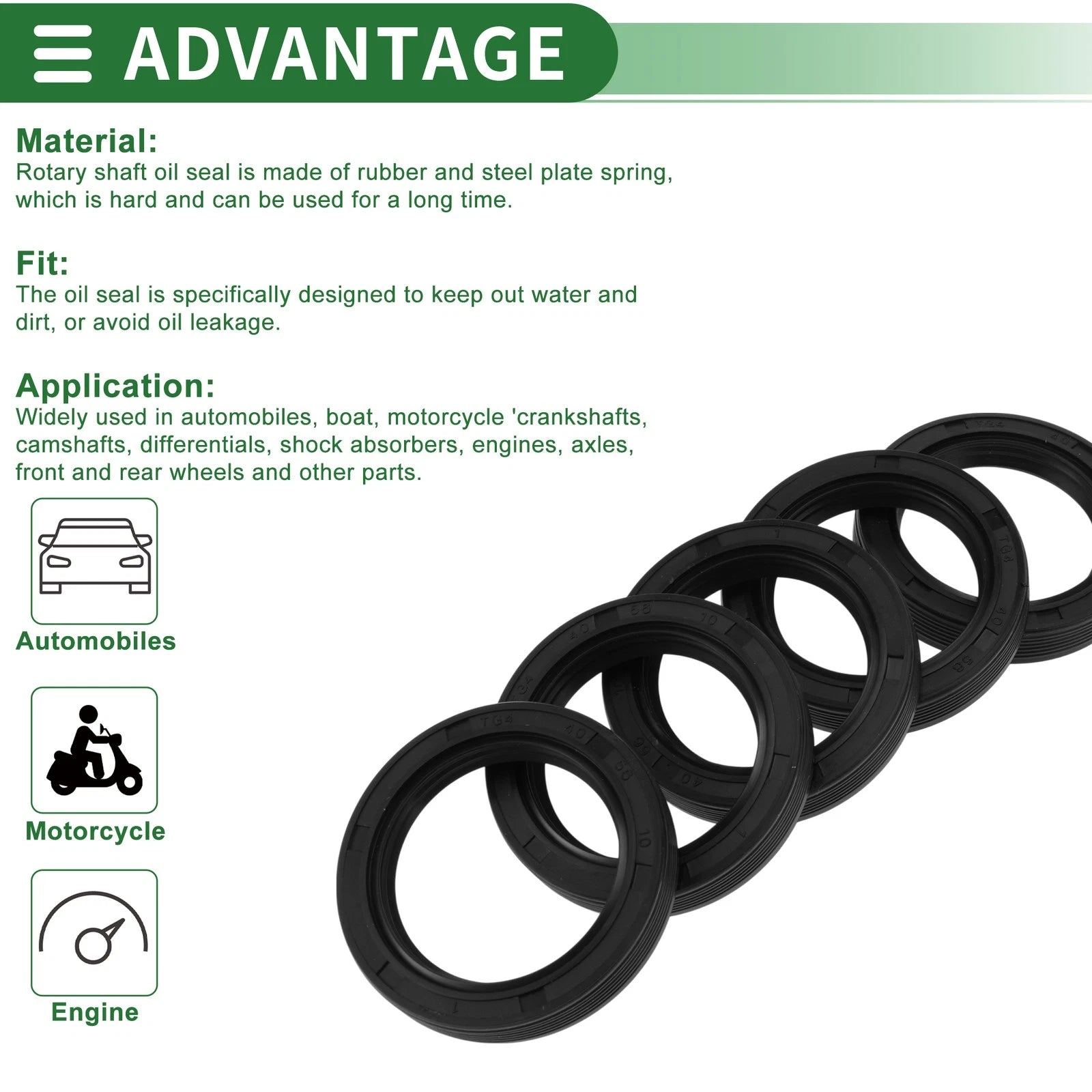 Oil Seal for Rotary Shaft (40x56x10mm)