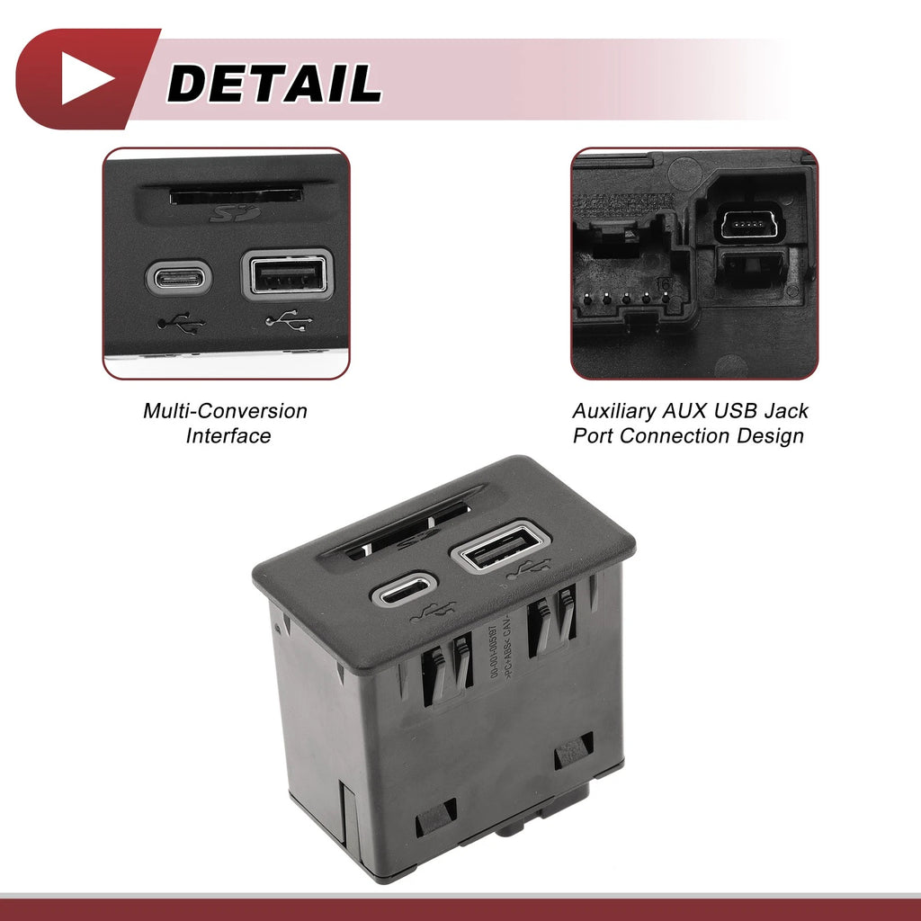 Auxiliary USB Jack Port No. 13525431 for Cadillac XT4 (2019–2020)