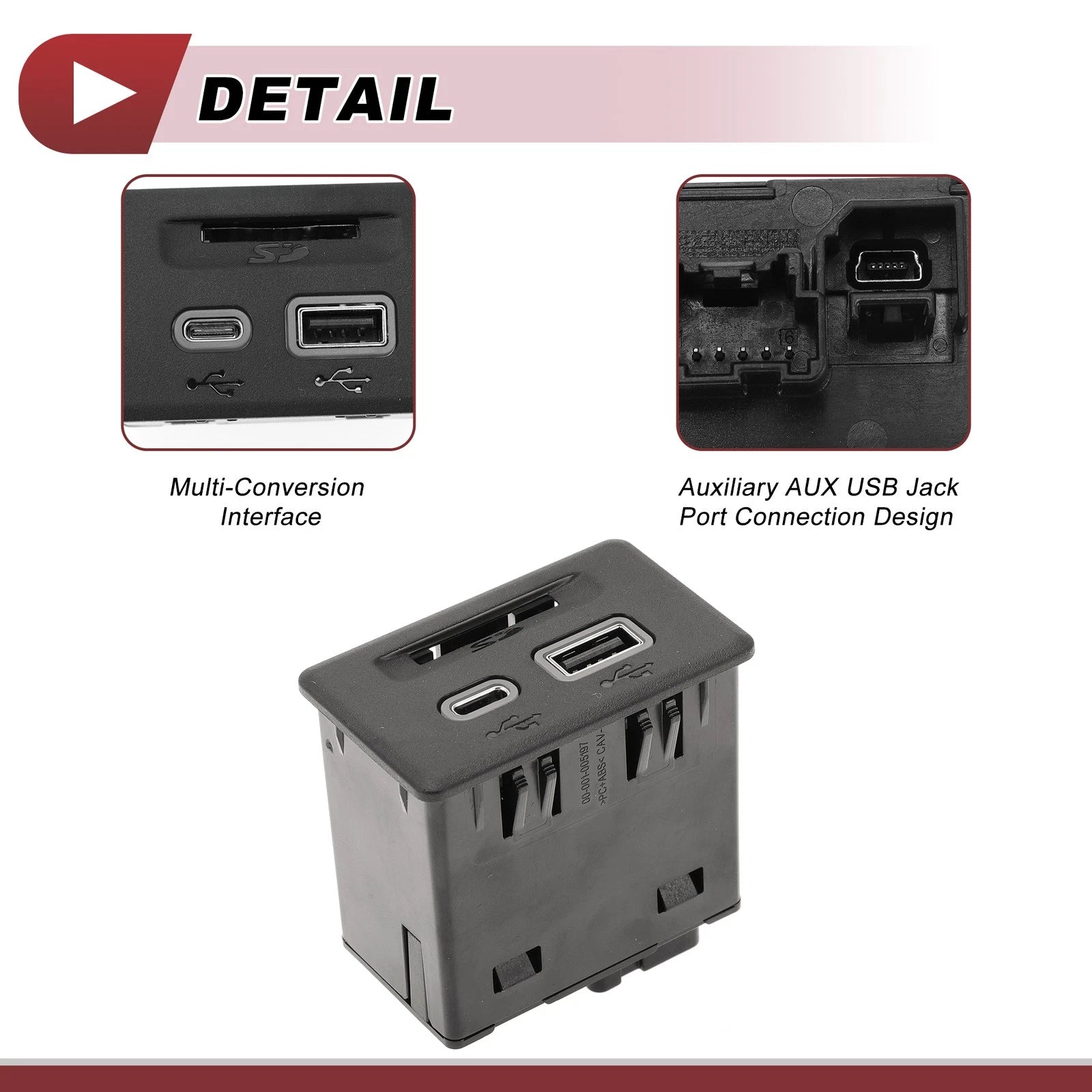 Auxiliary USB Jack Port No. 13525431 for Cadillac XT4 (2019–2020)