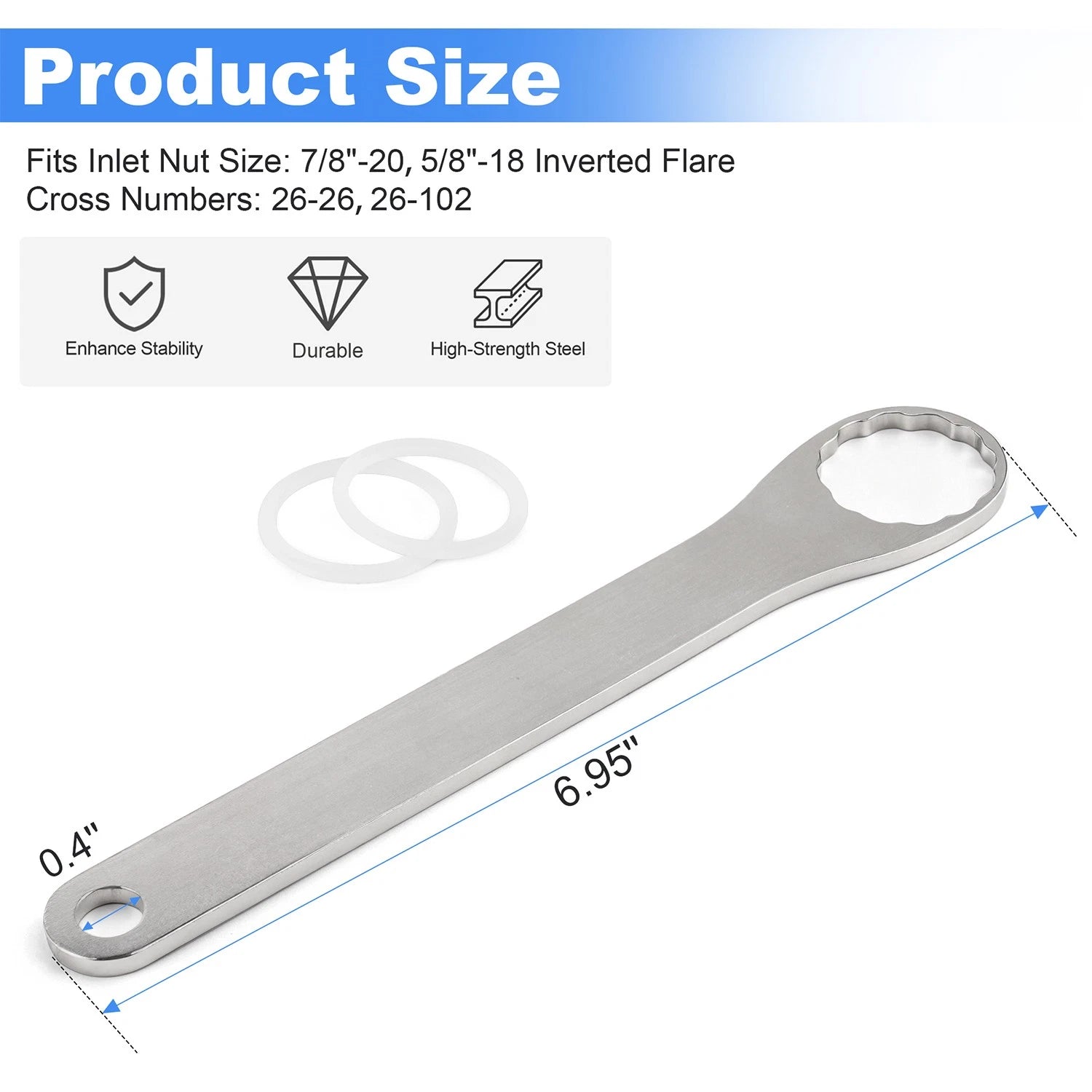 Fuel Inlet Fitting Nut Wrench for Holley 2300 4150 4150HP 4160 4500 4500HP