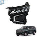 Left Headlight for Chevy Tahoe/Suburban (2021–2023) Full LED Clear Black Housing