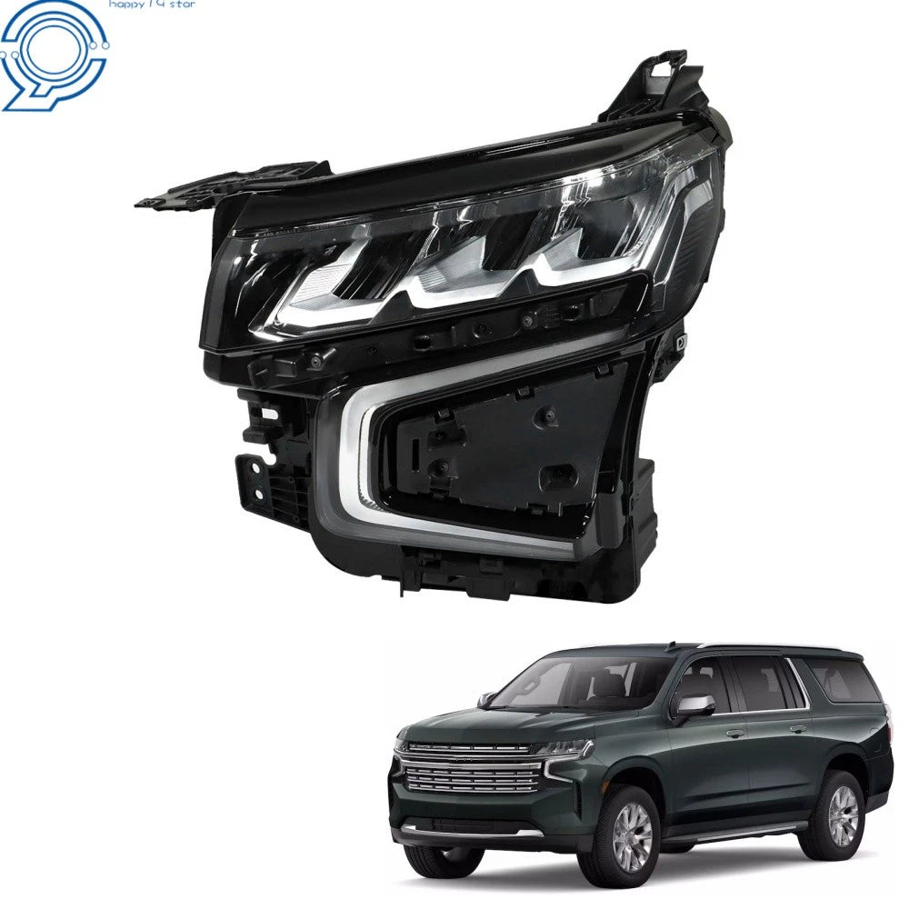 Left Headlight for Chevy Tahoe/Suburban (2021–2023) Full LED Clear Black Housing