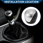 5 Speed Manual Gear Shifter Knob for Hyundai Elantra (2009-2012) Black Leather