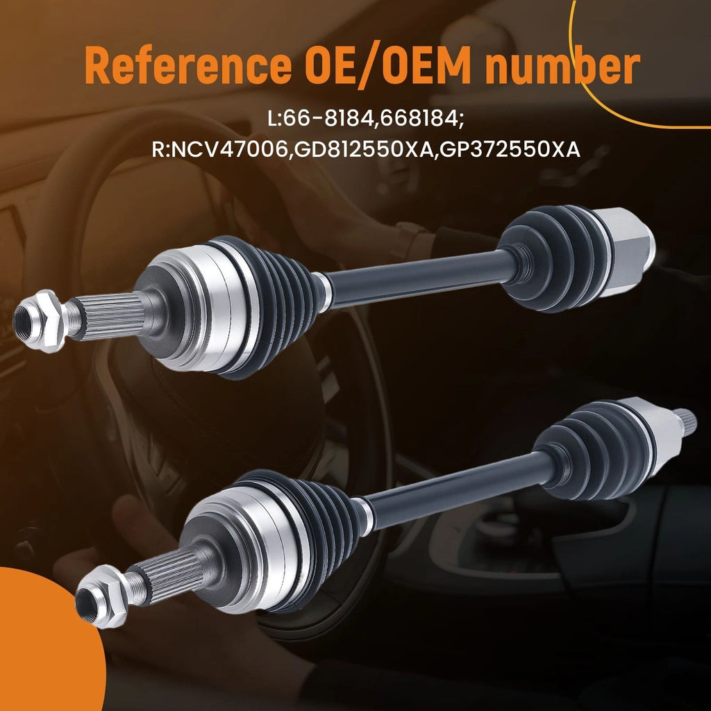 2pc CV Axle Assembly for Mazda 6 (2009–2013) L4 2.5L Front Driver & Passenger