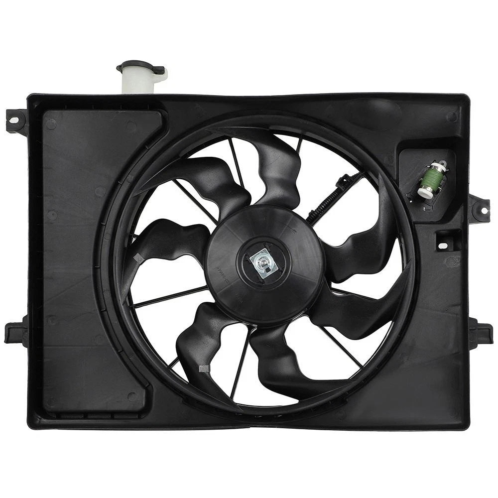 Electric AC Condenser Cooling Fan Kit for Kia Forte Hyundai Elantra (2015–2016)