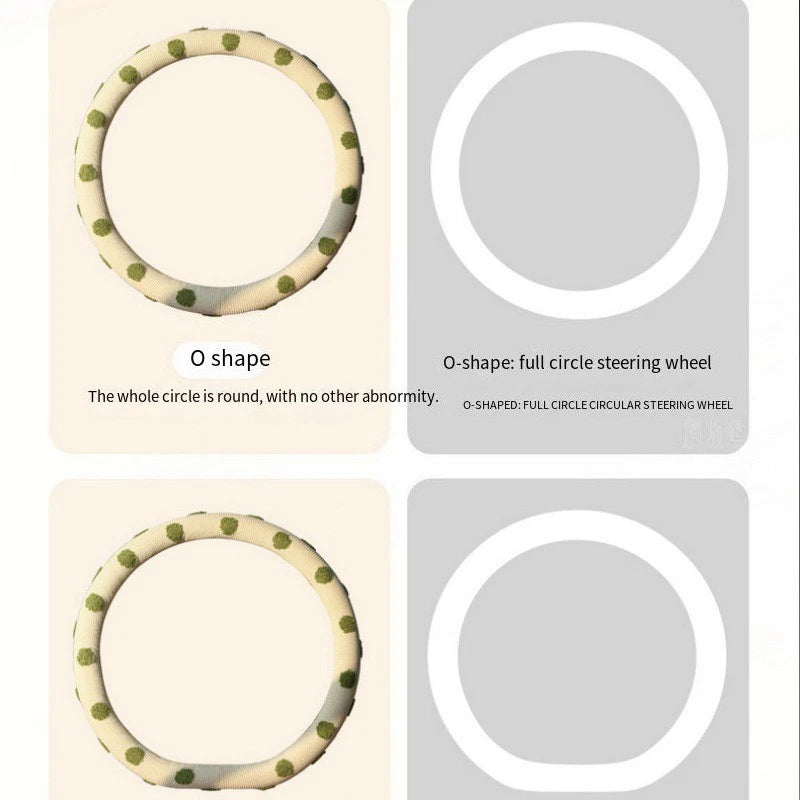 Steering Wheel Cover for General Fit (38cm) Non-Slip Breathable Fabric
