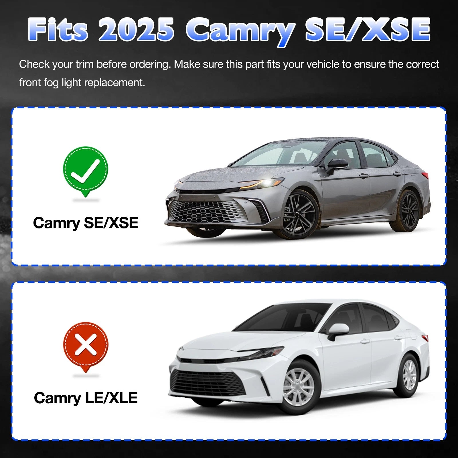 LED Daytime Running Light Fog Lamp for Toyota Camry (2025)