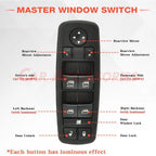 Front Left Master Power Window Control Switch for Dodge Charger (2011–2017)